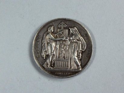 PINGRET F. 
Médaille de mariage chrétien...