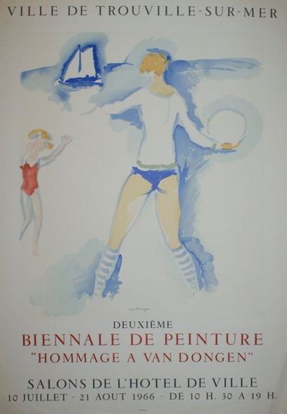 VAN DONGEN KEES (1877-1968)
Ville de TROUVILLE-SUR-MER.Deuxième...