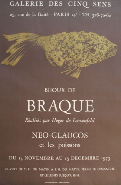 DIVERS (10 affiches)
BIJOUX DE BRAQUE (1973)...