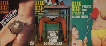 HARA KIRI. Vers 1970
3 Affichettes kiosque...