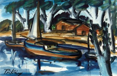 Franz PRIKING (1929-1979)

Arbres et voiliers

Aquarelle...