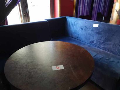 5 Banquettes d'angle garnies velours gris...