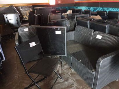 5 Banquettes d'angle garnies velours gris...