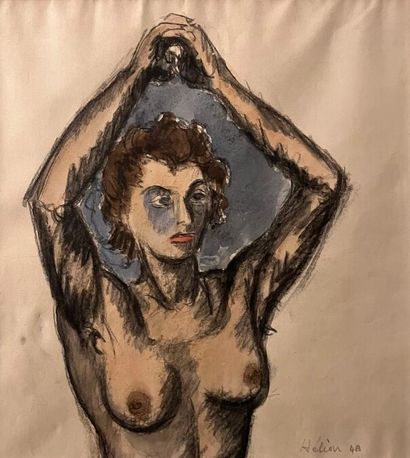 *JEAN HÉLION (FRANCE/ 1904-1987)
Nu aux bras...