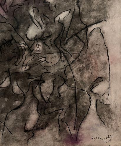 *GUSTAVE SINGIER (BELGIQUE-FRANCE/ 1909-1984)
Composition,...