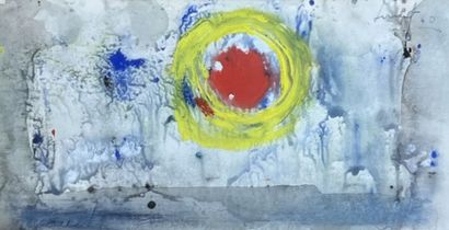 *ECOLE MODERNE
Cercle jaune, 1960
Gouache...