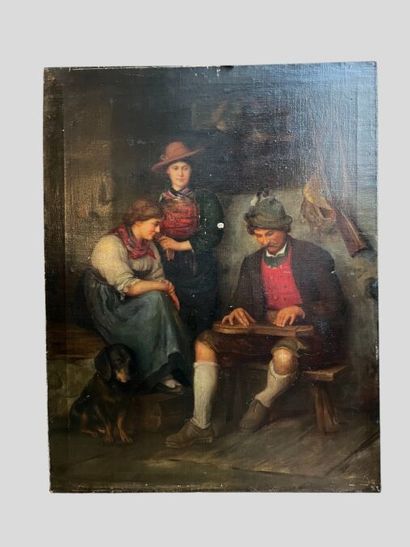 Ecole VIENNOISE vers 1900
Un joueur de musique
Toile...