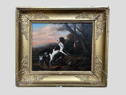 *ECOLE HOLLANDAISE, suiveur d'Adrien DE GRIFF
Chiens...