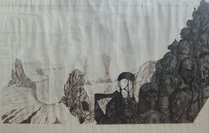 *Grégory CHATONSKY (né en 1971) 
Sans titre
Encre...