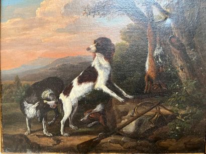 *ECOLE HOLLANDAISE, suiveur d'Adrien DE GRIFF
Chiens...