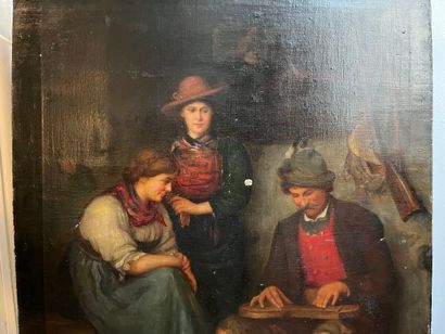 Ecole VIENNOISE vers 1900
Un joueur de musique
Toile...