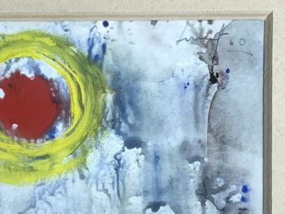 *ECOLE MODERNE
Cercle jaune, 1960
Gouache...