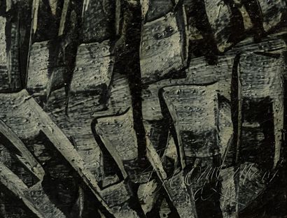 *ÉCOLE MODERNE ABSTRAITE VERS 1950-1970
Huile...