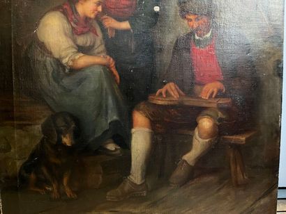 Ecole VIENNOISE vers 1900
Un joueur de musique
Toile...