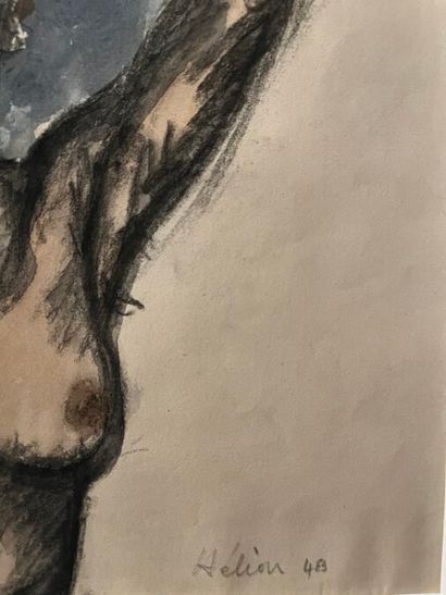 *JEAN HÉLION (FRANCE/ 1904-1987)
Nu aux bras...