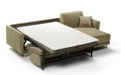 Canapé LUCAS ANGLE convertibles. Sommier...