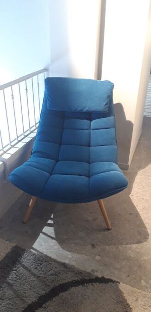 1 Fauteuil fixe LULEA. 87 x 105 x 100 cm,...