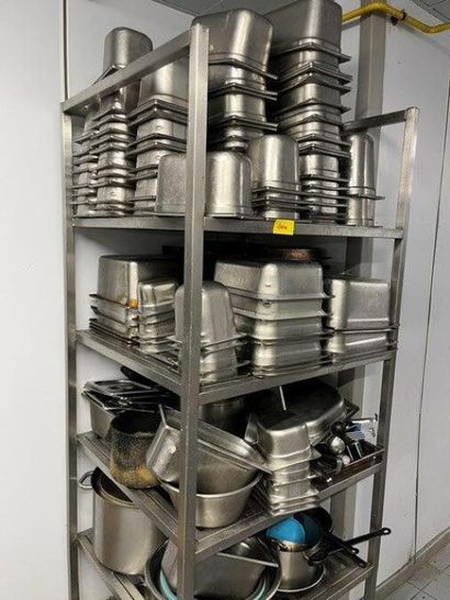 1 étagère inox 4 niveaux 80x80x200cm (sans...
