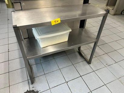 1 table d'appoint inox - 70 x 20cm - étagère...
