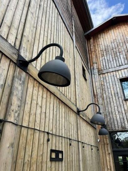 6 lampes cloches appliques murales type industriel...