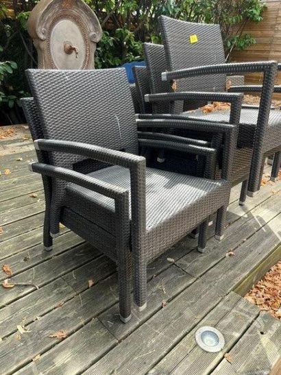6 fauteuils de jardin (Lot situé terrasse)...