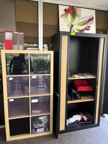 - 1 toile imprimé fleur
- 1 armoire métallique
-...