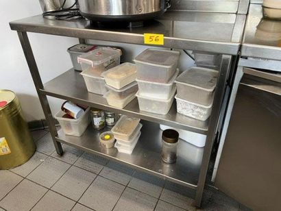 1 plan de travail inox avec 2 étagères avec...