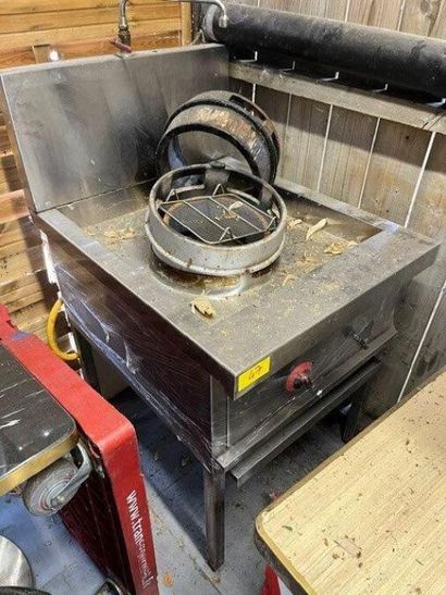1 feu gaz wok inox 60x70cm inox (Lot situé...