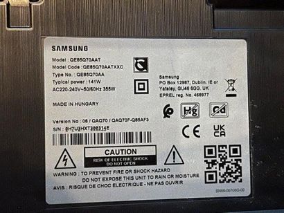 1 téléviseur SAMSUNG model QE85Q70AAT (Lot...