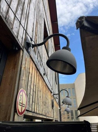 6 lampes cloches appliques murales type industriel...