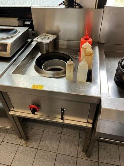 1 feu wok inox avec siphon et col de cygne...