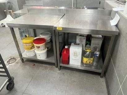 2 tables inox 50cm à rehausse à 2 plateaux

VENTE...