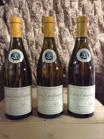 3 bouteilles : CORTON-CHARLEMAGNE GC 1999...