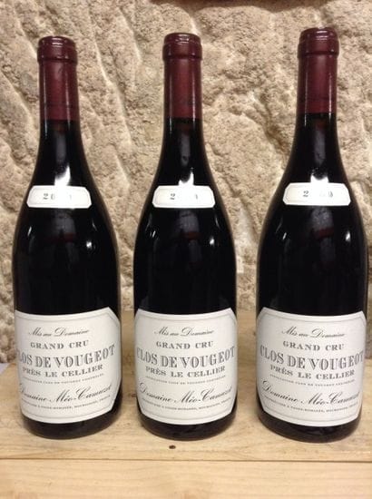 3 bouteilles : CLOS DE VOUGEOT GC 2009 