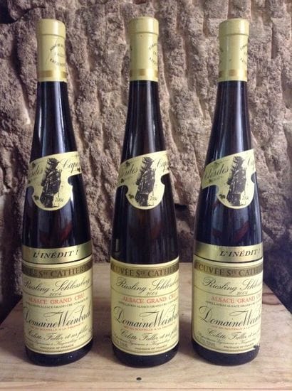 3 bouteilles : ALSACE RIESLING Schlossberg...
