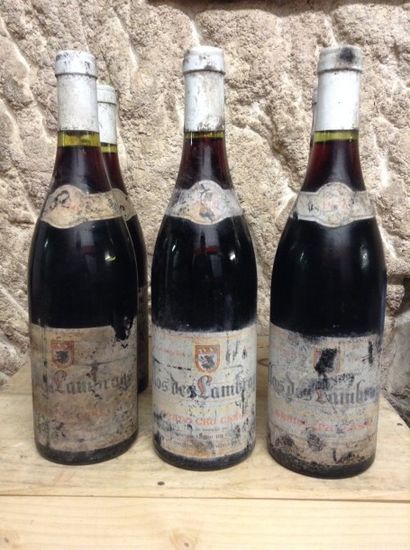 6 bouteilles : CLOS DES LAMBRAYS GC 1976...