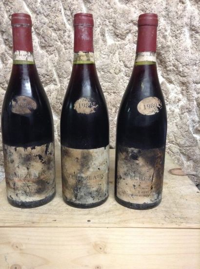 3 bouteilles : ECHEZEAUX GC 1980 Henri Jayer...