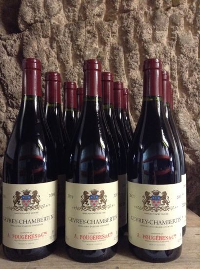 12 bouteilles : GEVREY-CHAMBERTIN 2001 Fougères&Cie...