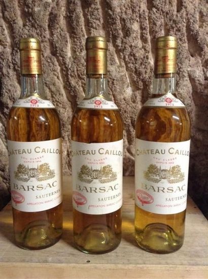 3 bouteilles : CHÂTEAU CAILLOU 2ème Cru Sauternes...