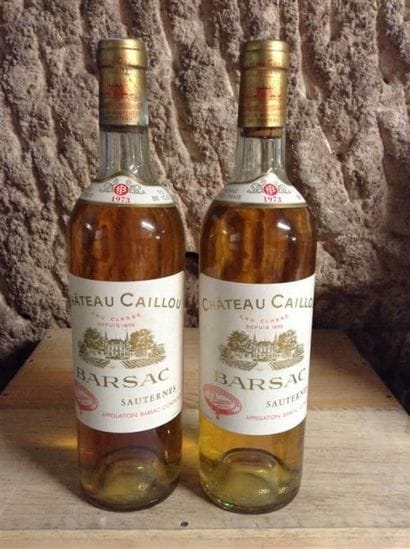 2 bouteilles : CHÂTEAU CAILLOU 2ème Cru Sauternes...