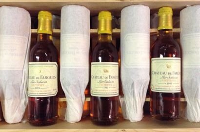 24 1/2 bouteilles : CHÂTEAU DE FARGUES Sauternes...