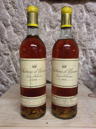 2 bouteilles : CHÂTEAU D'YQUEM 1er Cru Supérieur...