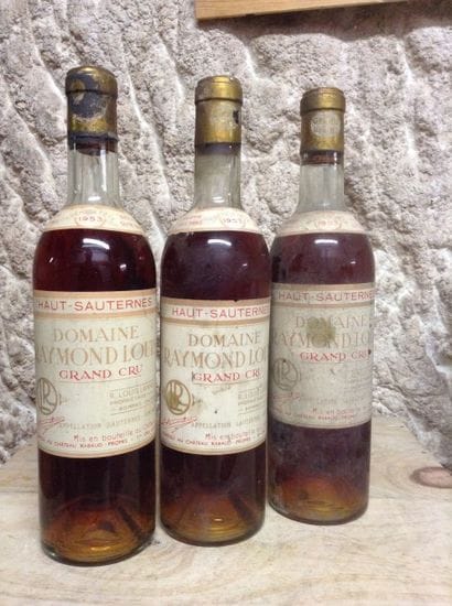 3 bouteilles : DOMAINE RAYMOND LOUIS GC Sauternes...