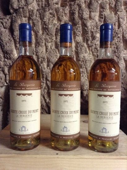 3 bouteilles : SAINTE CROIX DU MONT 
