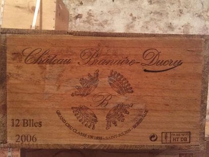 12 bouteilles : CHÂTEAU BRANAIRE DUCRU 4ème...