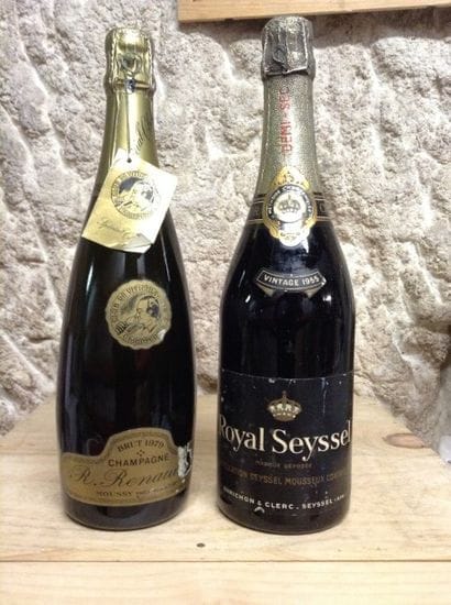 2 bouteilles : CHAMPAGNE: 1 R.RENAUD 