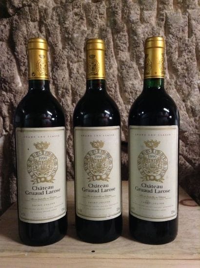 3 bouteilles : CHATEAU GRUAUD LAROSE 2ème...