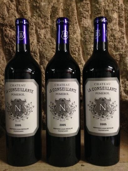3 bouteilles : CHÂTEAU LA CONSEILLANTE Pomerol...
