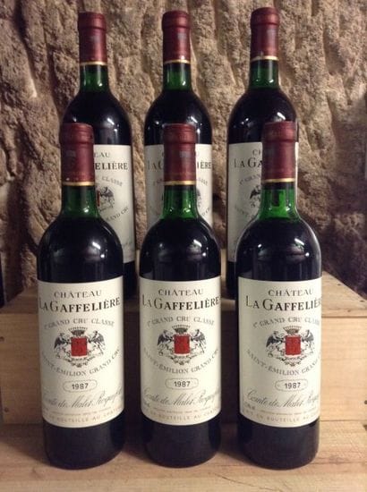 6 bouteilles : CHÂTEAU LA GAFFELIERE 1er...
