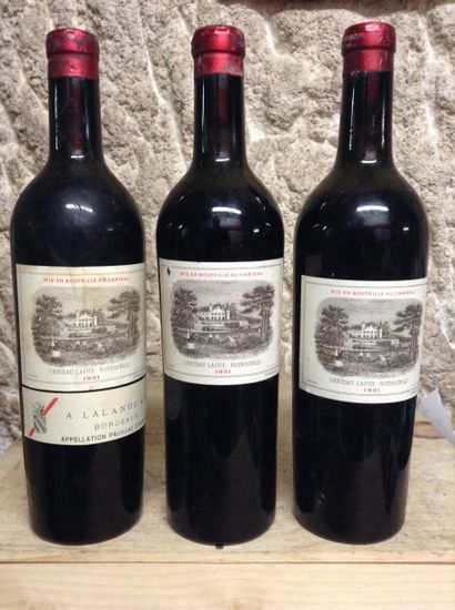 3 bouteilles : CHÂTEAU LAFITE ROTHSCHILD...